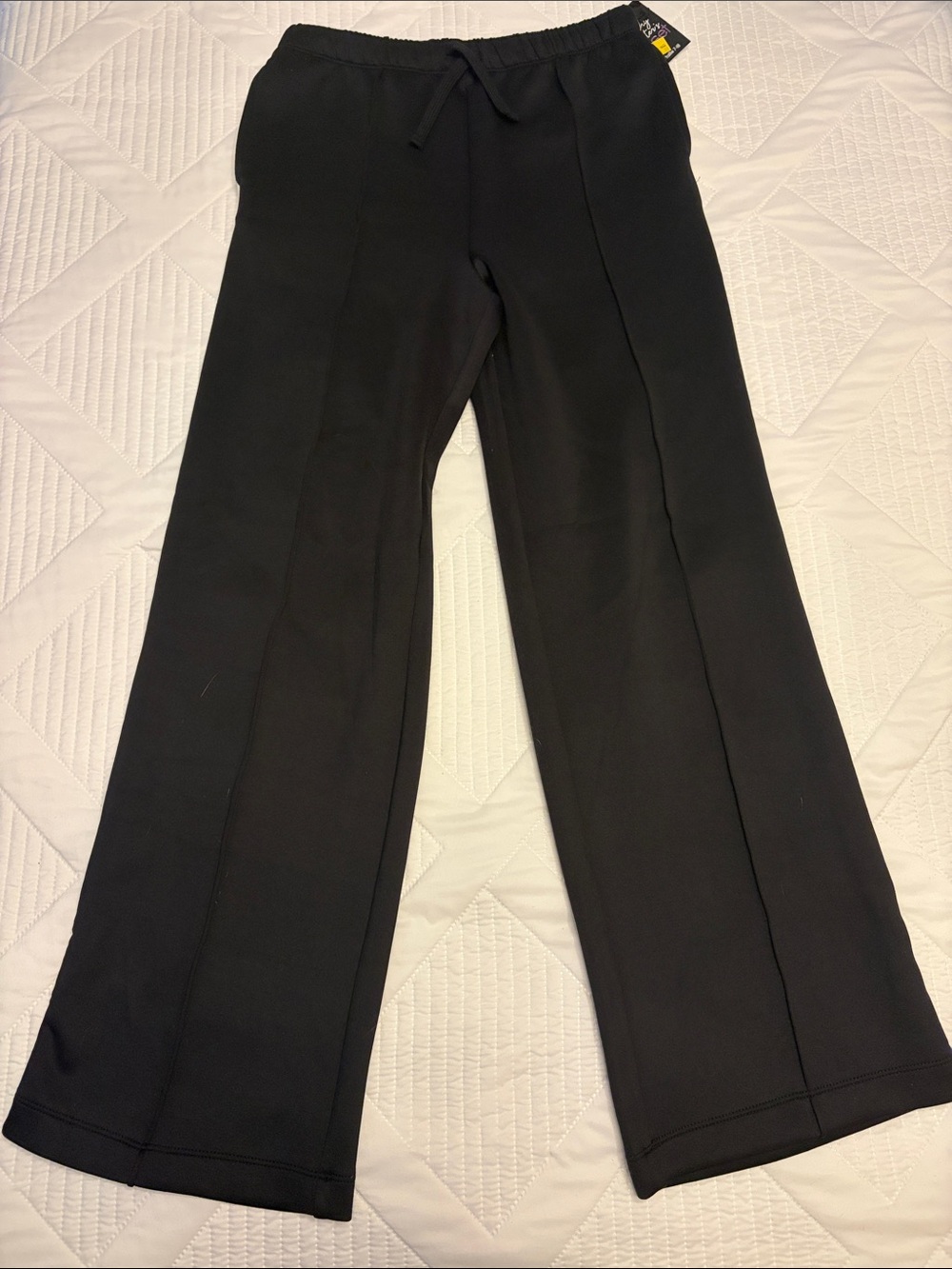 Black Wide Leg Pull-On Pants